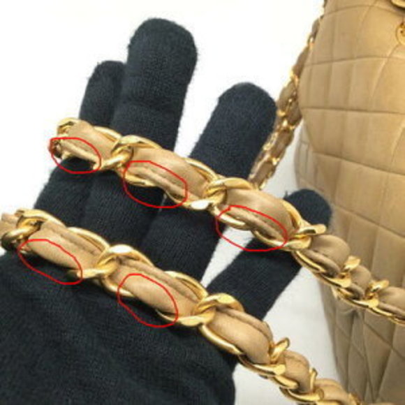 Christmas CHANEL Matelasse Chain Shoulder Bag Beige x - Picture 11 of 16